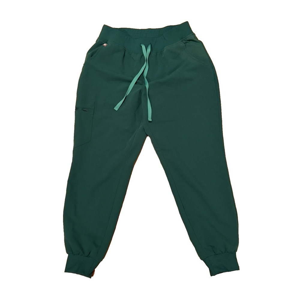 FIGS Women' Size Medium Petite Zamora Scrub Pants Green